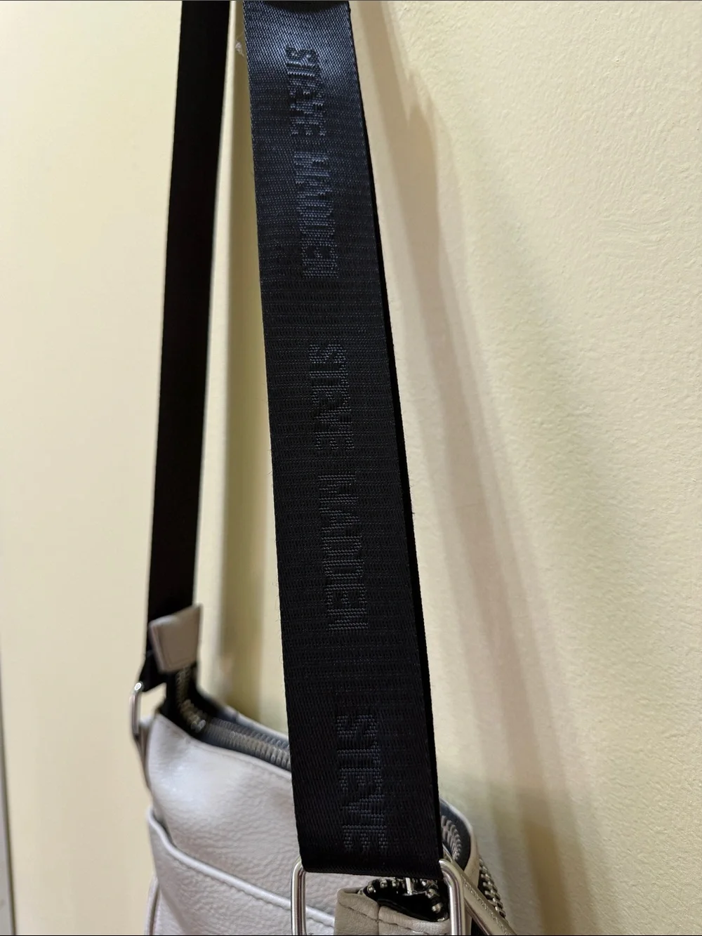Steve Madden White Crossbody Bag with Tassel